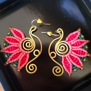 Unusual beaded earrings